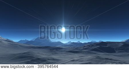 Mountain Plateau Abstract Landscape Panorama