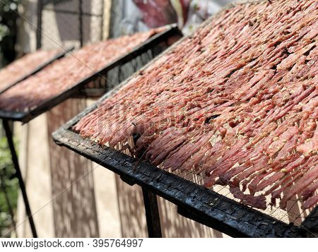 Esan Thai Food: Outdoor Sun Dried Meat