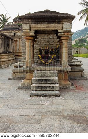 View Of Navagrahas (nine Heavenly Bodies As Well As Deities) In A Temple, Avani, Karnataka, India