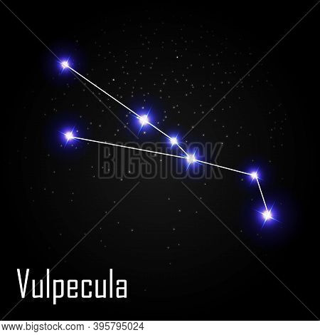 Vulpecula Constellation With Beautiful Bright Stars On The Backg