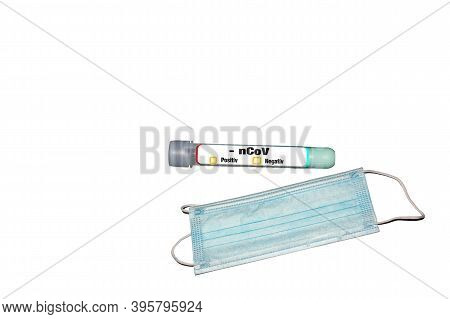 Test Tube With Blood Sample For Covid-19 Test, Novel Coronavirus 2019, Found In Wuhan, China