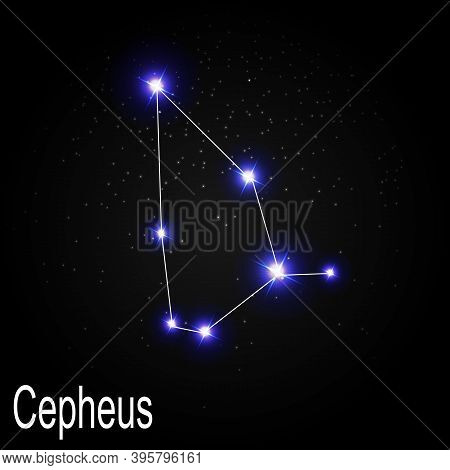 Cepheus Constellation With Beautiful Bright Stars On The Backgro