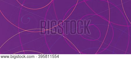 Random Scrawl Template. Violet Artistic Paint Artwork. Modern School Pattern. Purple Entangled Radia