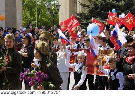 Victory Parade Of The 71th Anniversary Of The Victory Day, Pyatigorsk Russia - May 09, 2016