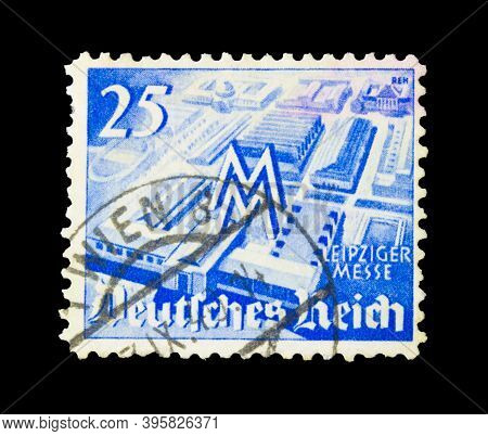 Germany Realm - Circa 1940 : Cancelled Postage Stamp Printed By Germany Realm, That Shows Leipzig Fa