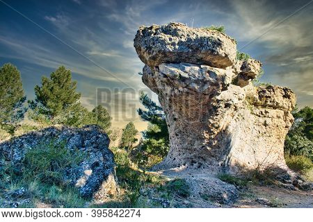 Rock In The Natural Setting Of La Ciudad Encantada In The Province Of Cuenca