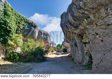 Hiking Along A Dirt Road Inside La Ciudad Encantada In Cuenca