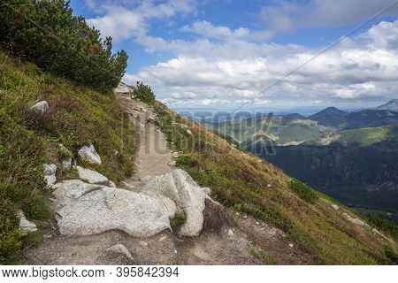 Western Tatras. Slovakia. Mountain Trail To Salatin.