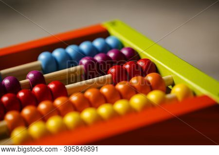 Interaktive Wooden Toy For Kids. A Lot Of Color.important For The Proper Development Of The Child.