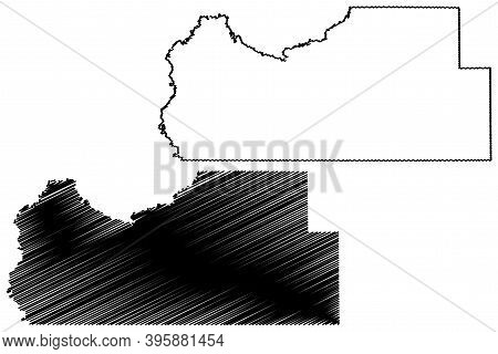 Tate County, Mississippi (u.s. County, United States Of America, Usa, U.s., Us) Map Vector Illustrat