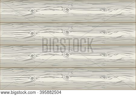 White Wooden Surface Background. Black And White Wood Plank Texture Top View. Horizontal Scratched W