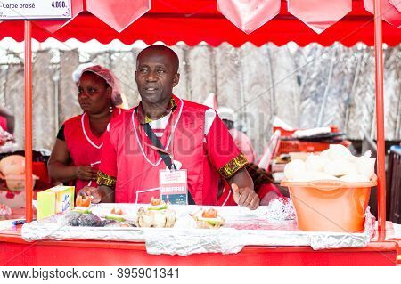 Abidjan, Ivory Coast, September 11, 2016: Grilling Festival Of Abidjan. A Braiseur In  The Color Of 