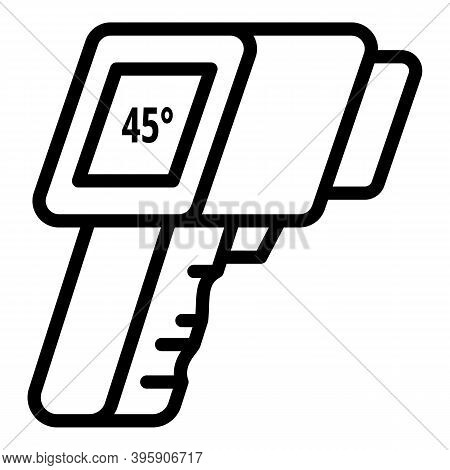 Gun Thermometer Icon. Outline Gun Thermometer Vector Icon For Web Design Isolated On White Backgroun