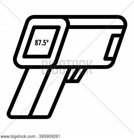 Scanner Temperature Icon. Outline Scanner Temperature Vector Icon For Web Design Isolated On White B