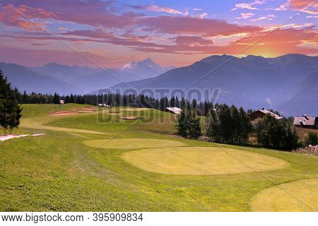 Mountain Golf Course In Crans-montana