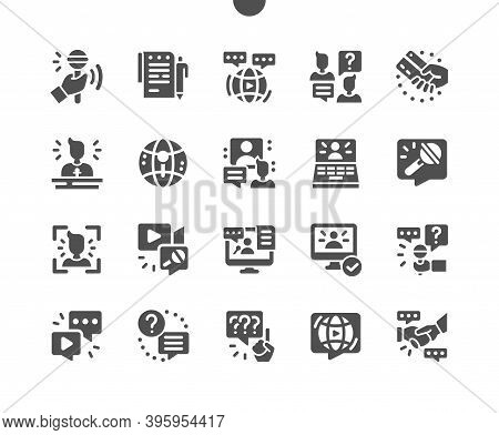 Job Interview. Human Resource And Hiring Process. Work, Business. Job Search, Unemployment. Micropho