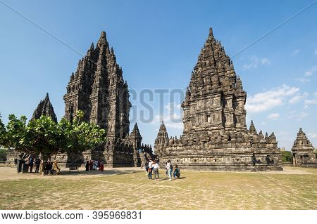 Yogyakarta, Indonesia - 09 September 2018: Prambanan Or Rara Jonggrang Is A 9th-century Hindu Temple