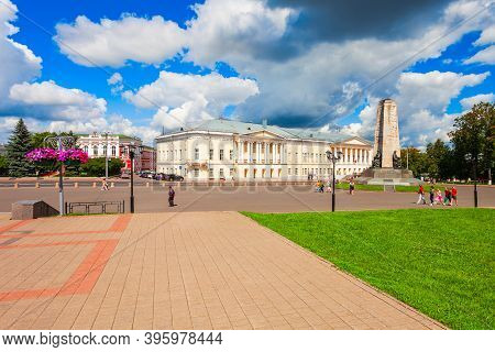 Vladimir, Russia - August 09, 2020: Center For Culture And Art Or House Of Officers At Sobornaya Str