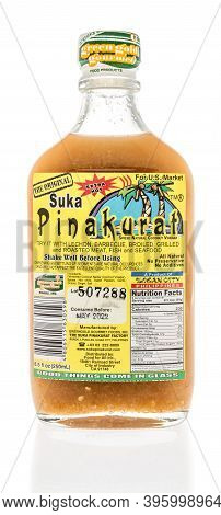 Winneconne, Wi -10 November 2020:  A Package Of Green Gold Gourmet Suka Pinakurat Spice Natural Coco