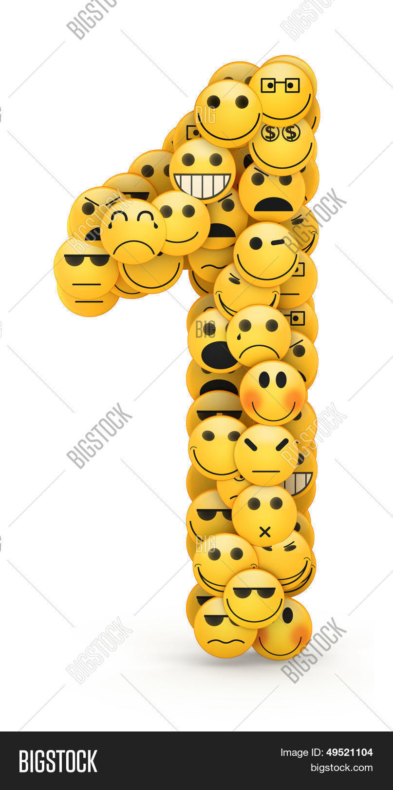 Emoticons Number 1 Image & Photo (Free Trial) Bigstock