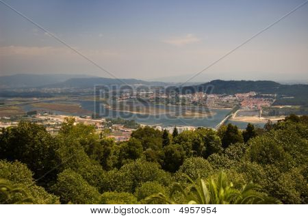 Santa Luzia Hill. Viana Do Castelo a Lima River View, Portugalsko