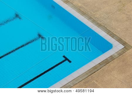 Empty Conner Of Swimming Pool