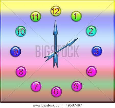 Tsifeblat Clock With Hands On Glamor Background