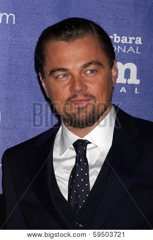 SANTA BARBARA - FEB 6:  Leonardo DiCpario at the Santa Barbara International Film Festival Honors Scorsese & DiCaprio at Arlington Theater on February 6, 2014 in Santa Barbara, CA