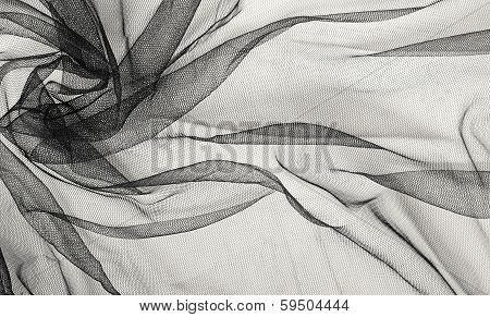 Black Tulle Background