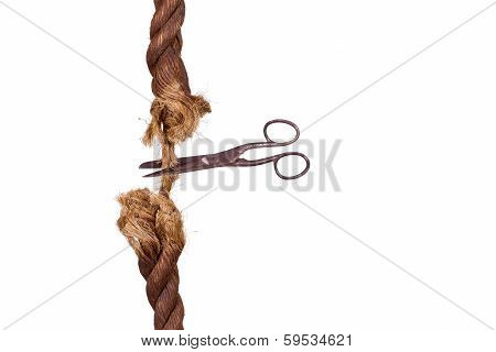 Very Old Robe Cutting By Aged Scissors