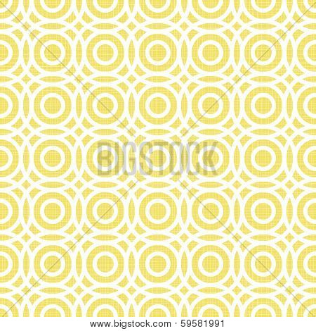 retro multiple white circles in rows on yellow seamless pattern
