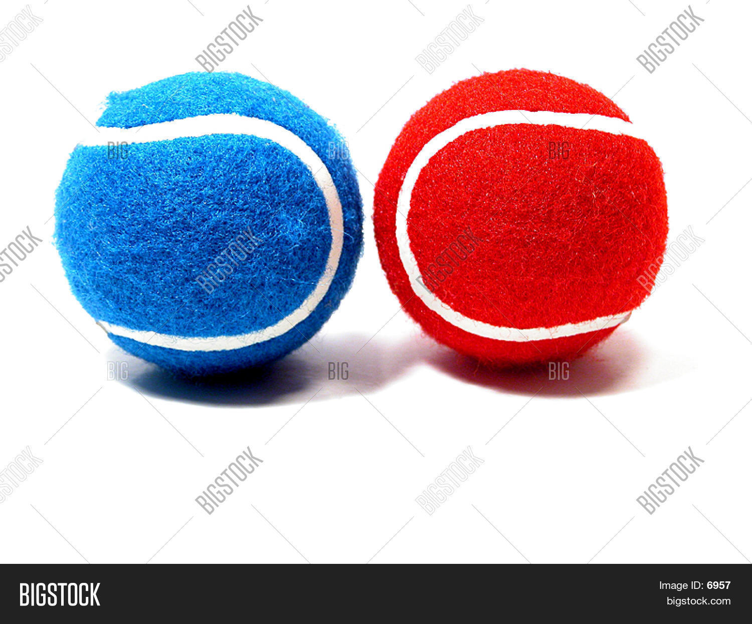 Red Blue Tennis Balls Image & Photo Bigstock