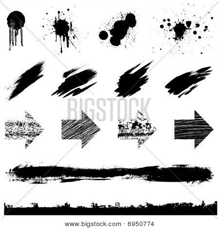 set vector grunge
