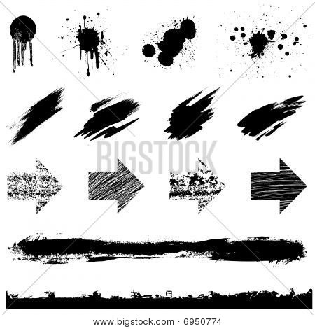 Grunge vector set