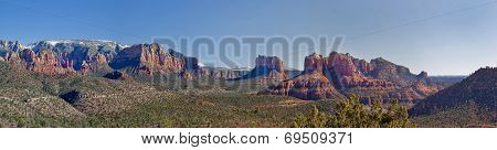 Arizona's Sedona Valley Panoramic with Cathedral Rock
