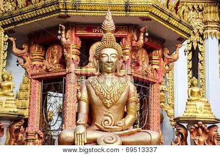 A Buddha Statue In Wat Mahaeyong Bhuddism Temple