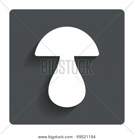 Mushroom sign icon. Boletus mushroom symbol.
