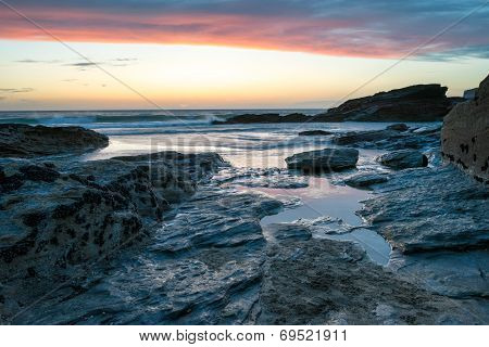 The Beach At Trebarwith In Cornwall