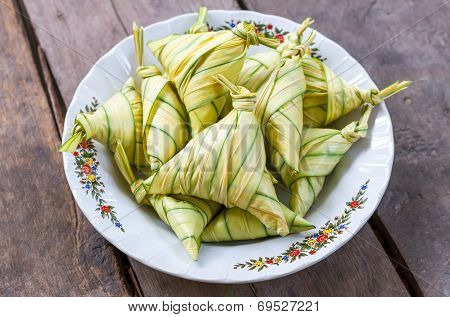 Sticky Rice Wrap With Licuala Paludosa Leaf