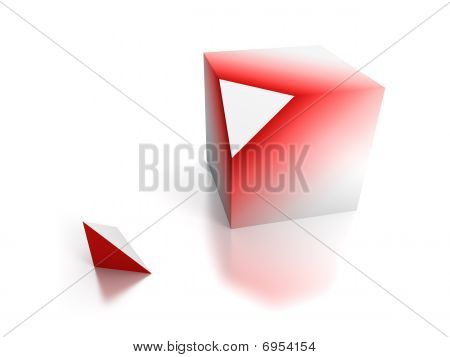Cube et couper morceau