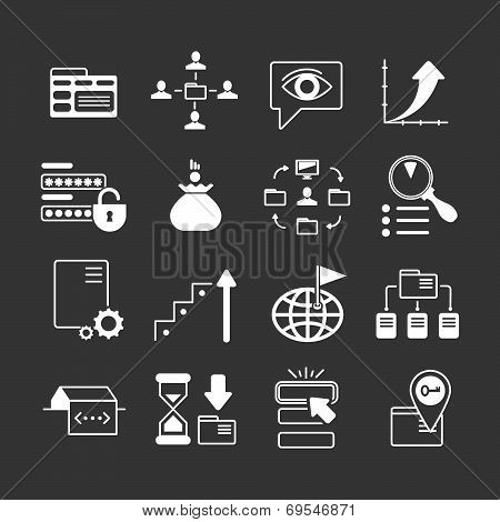 Set Icons Of Seo, Web And Internet