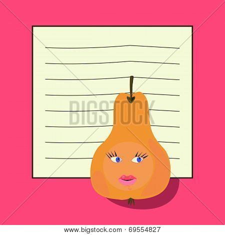 Note pad -  pear