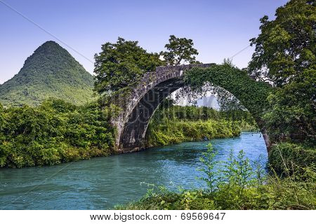 Dragon Bridge in Guilin, China.