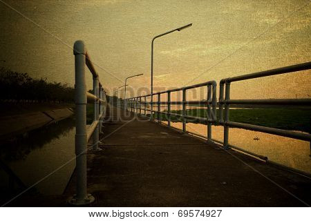 Bridge At Chaopraya Dam, Thailand.