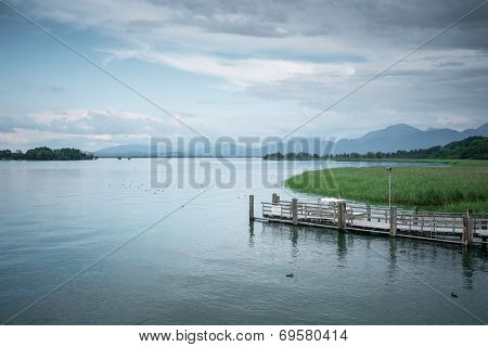 An image of the Chiemsee in Bavaria Germany