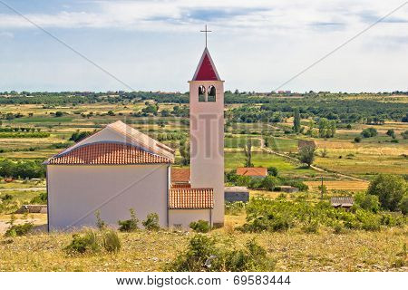 Ravni Kotari Church And Landscape