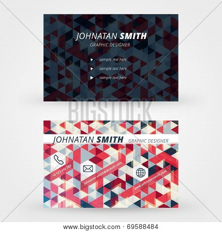 Creative business card vector design print template