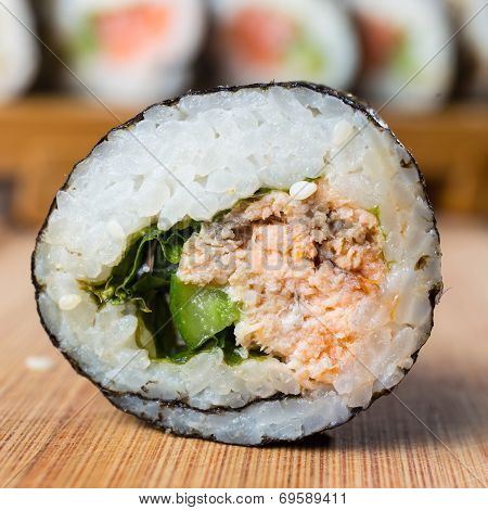 Close Up Of Sushi, Japanese Seafood