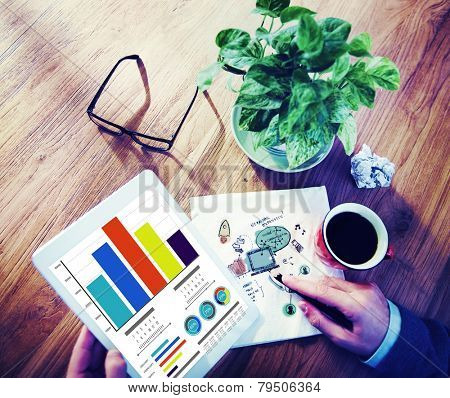 Marketing Growth Strategy Ideas Eletronic Device Working Concept