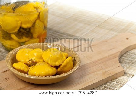 Pickled Pattypan Squash